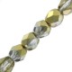 Czech Fire polished faceted glass beads 4mm Crystal amber